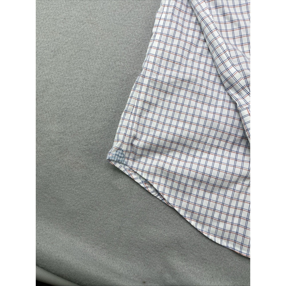 Banana Republic Dress Shirt Mens Small Blue Check Tailored Slim Fit Non Iron LS - Picture 3 of 16